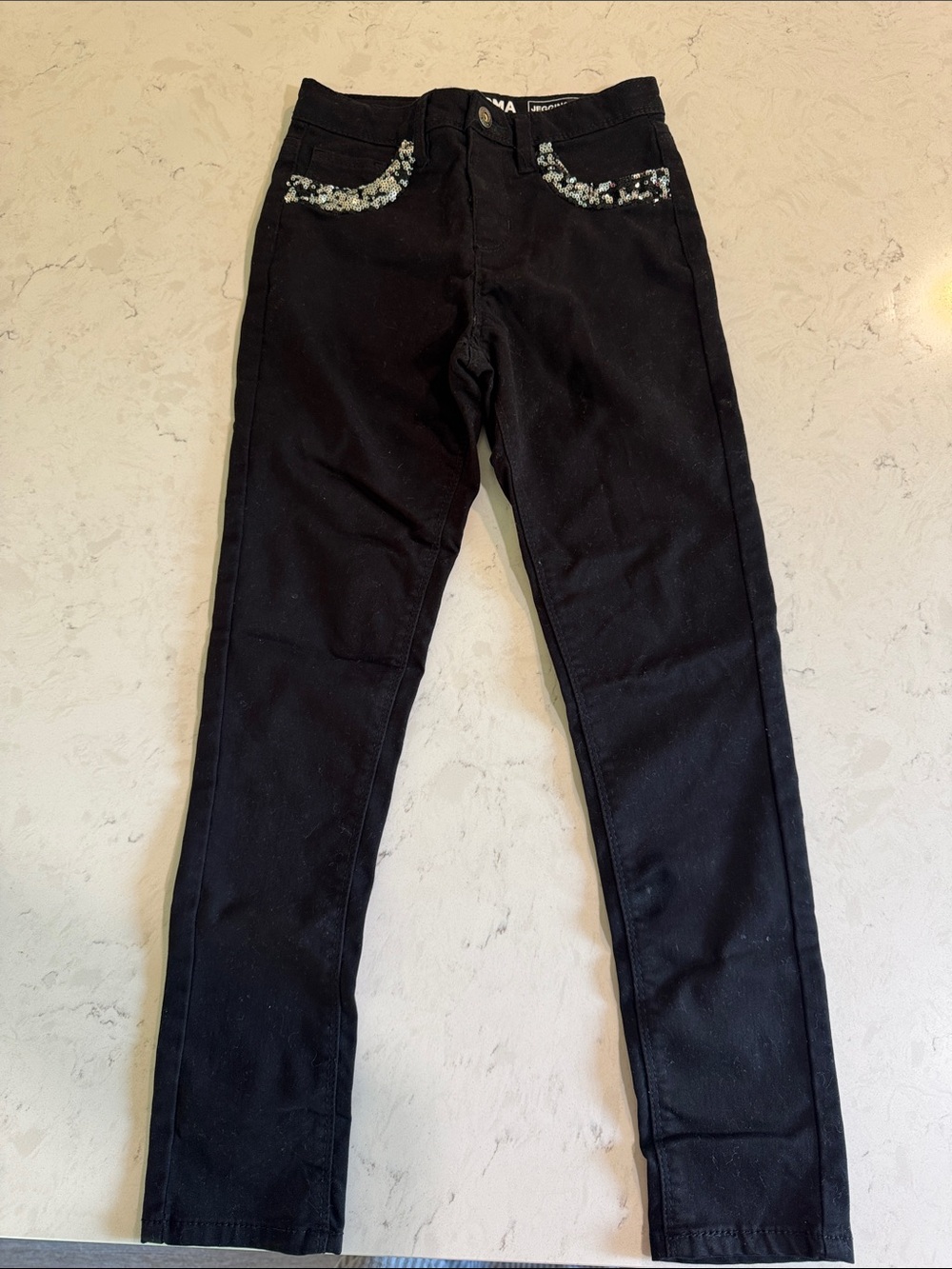 Sonoma Black Skinny Jeans with Beaded Pocket Trim